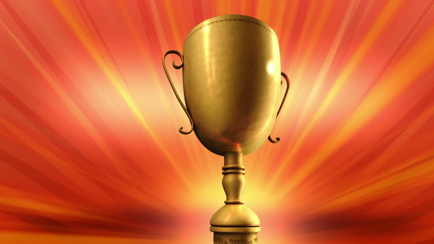 Winning Gold Trophy Animated Background Stock Footage Video 10269 