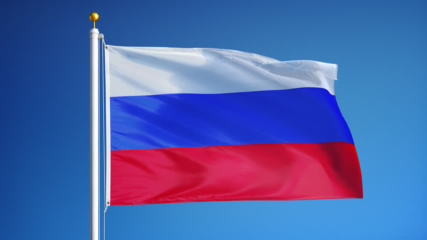 Seamless Looping High Definition Video Of The Russian Flag Waving On A 