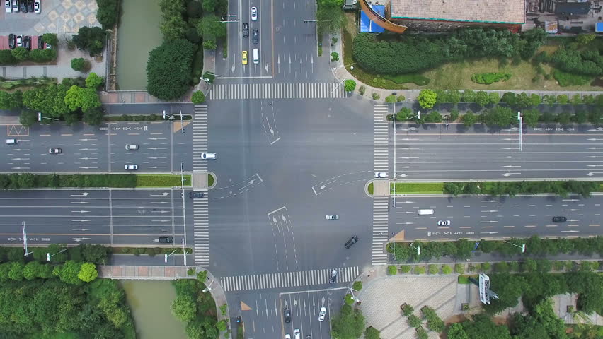 Bridge Street Auto >> Day Traffic On Street And Overpass Bridge, Aerial View ... Bridge Street Auto >> Day Traffic On Street And Overpass Bridge, Aerial View ...