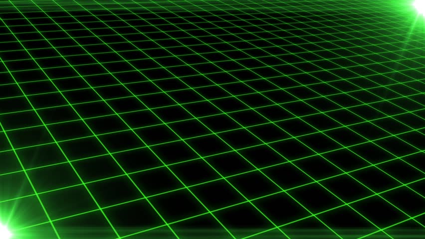 Modern Tech Green Looking Background With Glowing Squares That Fade In