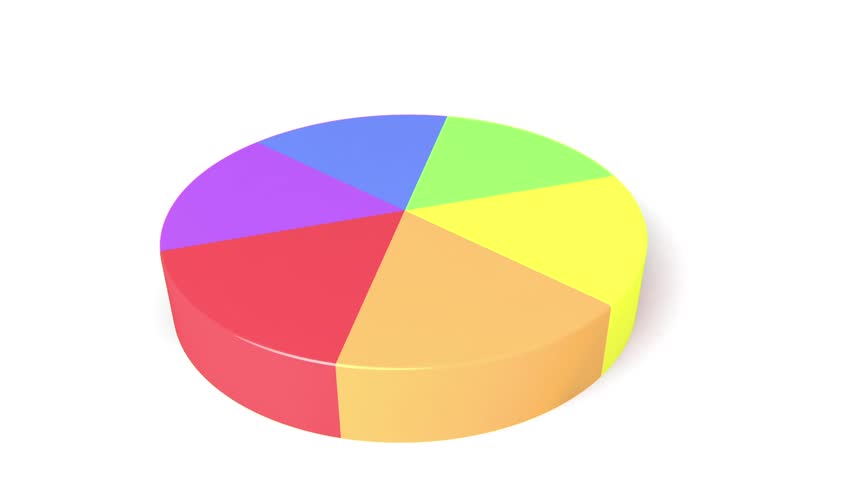 Set Of 12 Animated Pie Charts. A Luma Matte (alpha Channel) Is Included