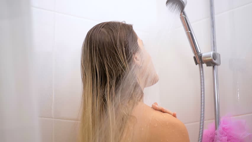 Young Woman Taking A Shower Stock Footage Video 1026859 Shutterstock