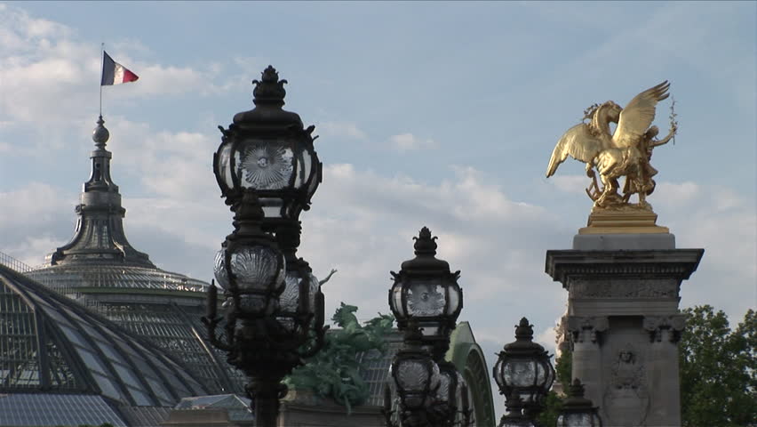 Grand Palais And Pont Alexandre III Bridge - Paris, France 
