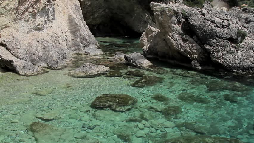 Peaceful Turquoise Waters Of Aegean Sea Around Thassos ...