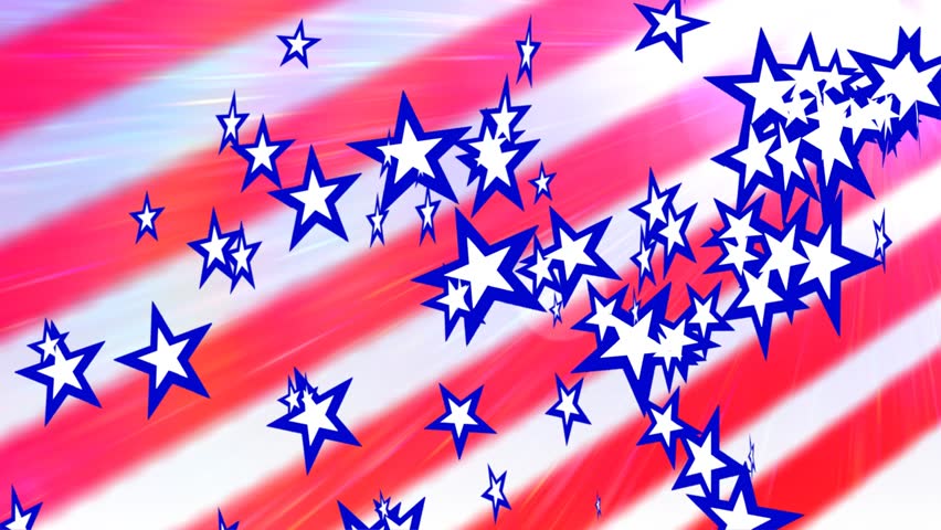 American Stars Abstract Animation Stock Footage Video 4671950