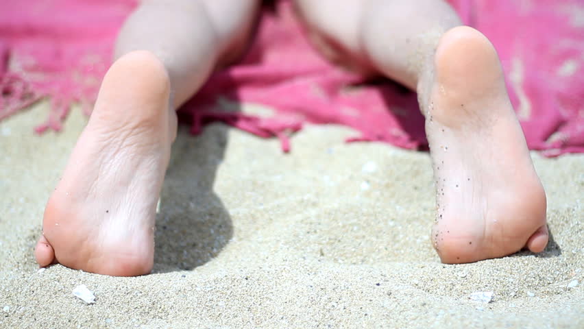 Close Up Of Women S Feet In Sandals Stock Footage Video 1258681 Shutterstock