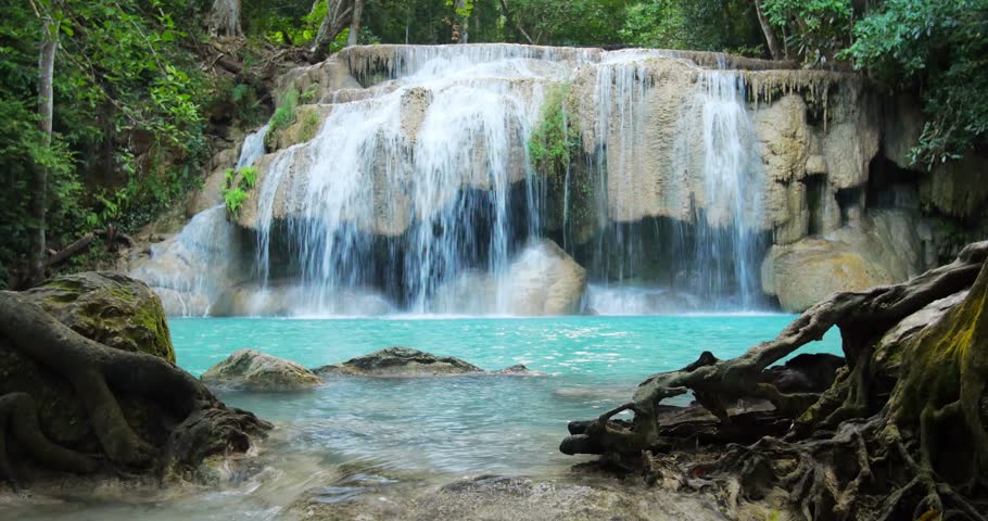 Waterfall In Tropical Paradise Stock Footage Video 1750232 - Shutterstock