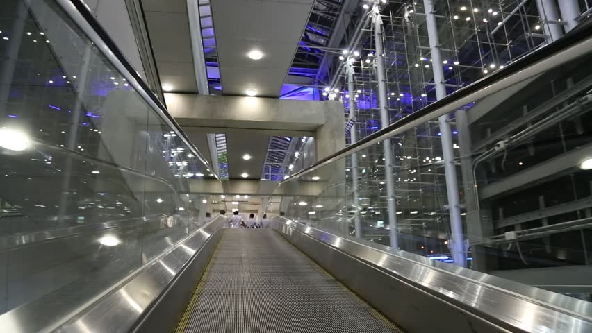 Modern Architecture Rome escalator and modern architecture airport in rome pov stock Modern Architecture Rome escalator and modern architecture airport in rome pov stock
