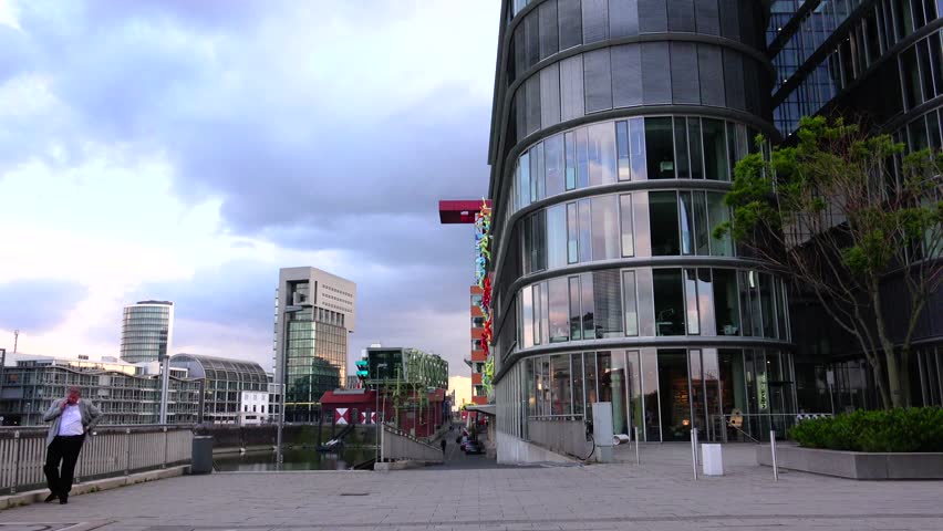 Postmodern Architecture Gehry dusseldorf, germany - may 8: dusseldorf harbor is home to some Postmodern Architecture Gehry dusseldorf, germany - may 8: dusseldorf harbor is home to some