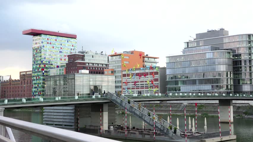 Postmodern Architecture Gehry dusseldorf, germany - may 8: dusseldorf harbor is home to some Postmodern Architecture Gehry dusseldorf, germany - may 8: dusseldorf harbor is home to some