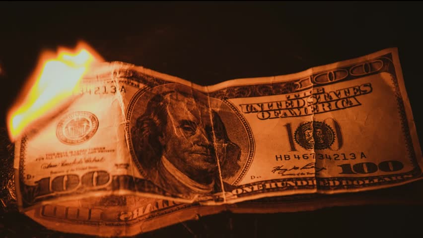 Money On Fire Stock Footage Video - Shutterstock