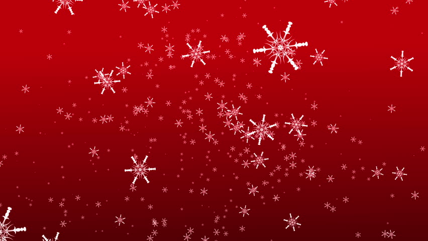 Christmas Background Red Gradient With Stars And Snowflakes - 100% LOOP ...