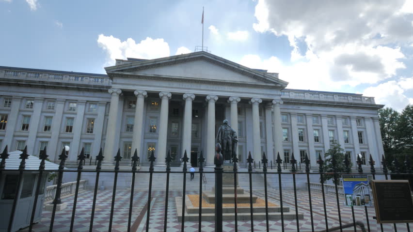 U.S. Treasury Department Building In Washington, D.C. - Corner Of ...