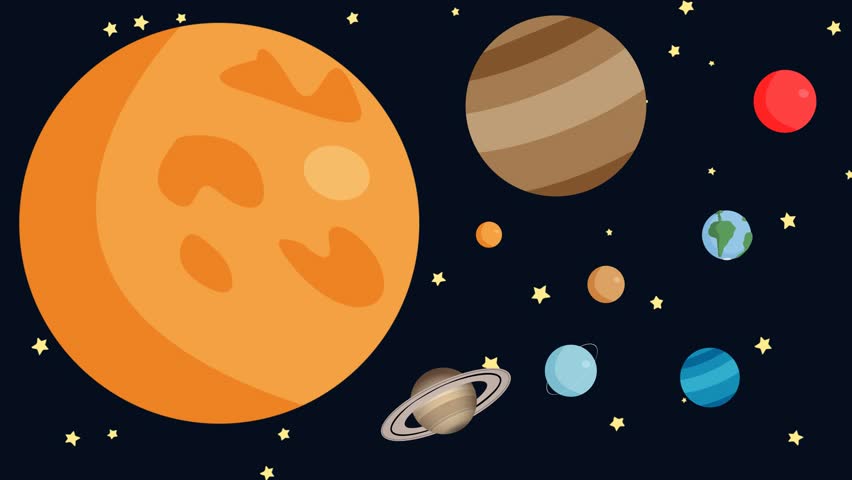 Solar System Cartoon Stock Footage Video 5770022 - Shutterstock