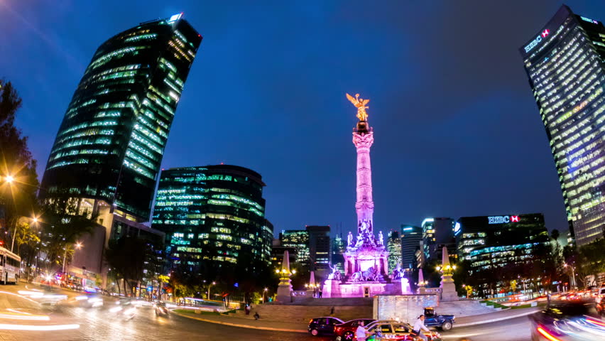 MEXICO CITY - 1 MAR: The Angel Of Independence And Paseo De La Reforma ...