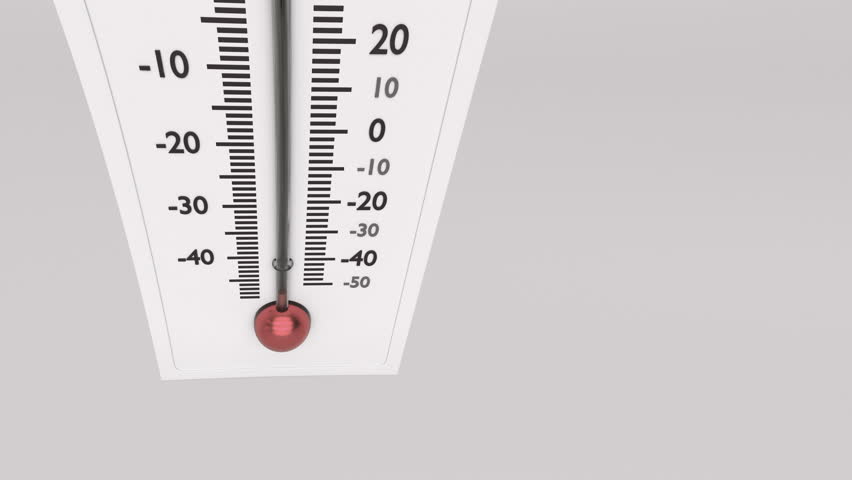 Seamless Looping Video Animation Of A Hot Thermometer Rising To Its Top