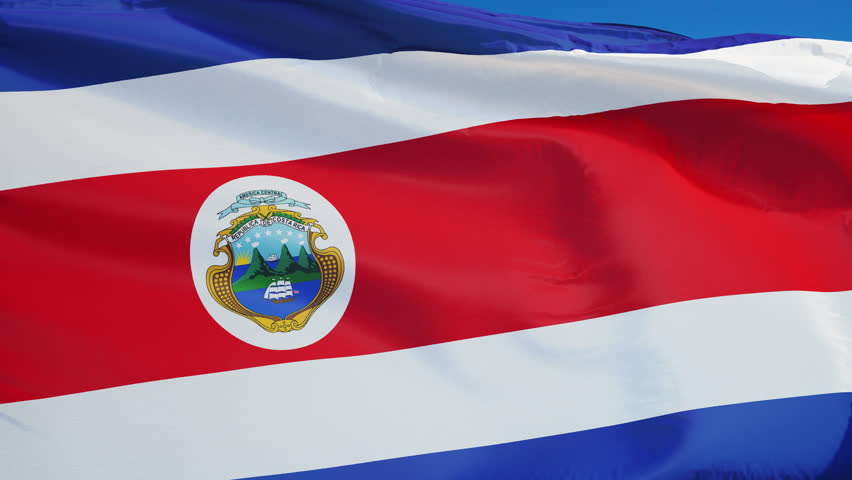 Costa Rican Close Up Waving Flag - HD Loop Stock Footage Video 948187 ...