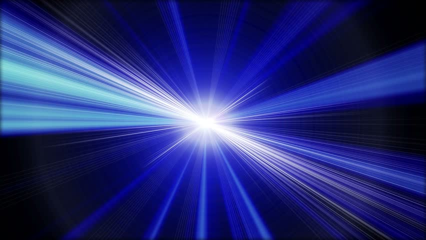 Dazzling Blue Ray Light Pulse And Fiber Optic In Space,internet Energy ...