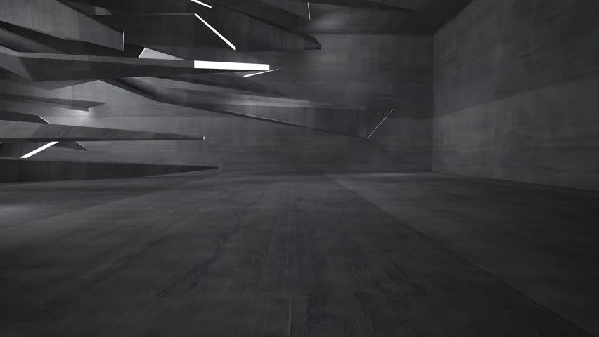 Empty Dark Abstract Concrete Room Interior. Architectural Background ...