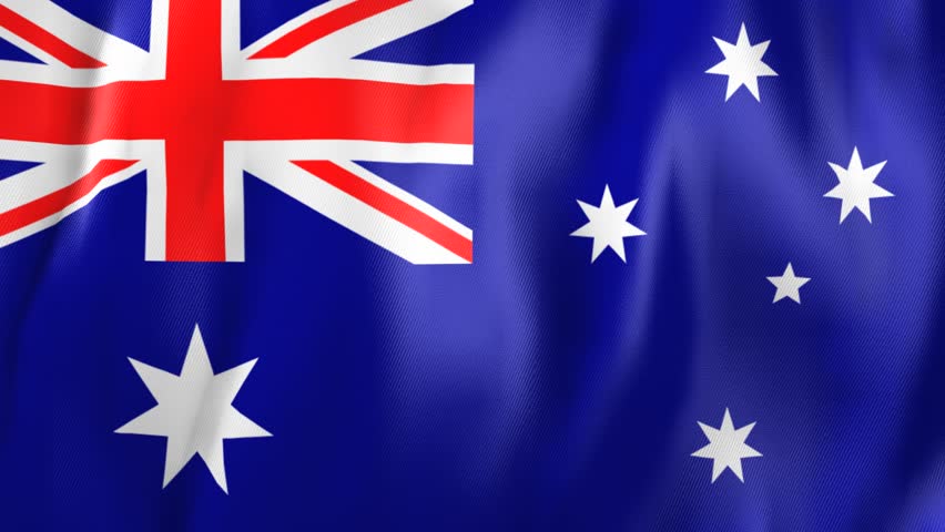 Australian Flag - 4K Seamless Loop Animation Of Waving Flag Of ...