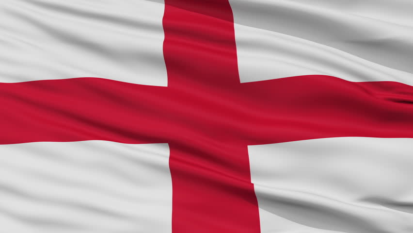 The Waving Flag Of England With The St George Cross Emblem,seamless ...