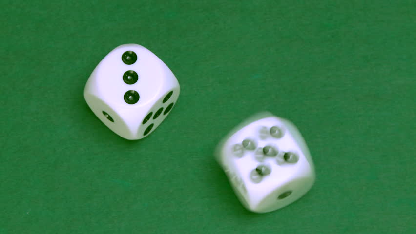 Rolling Dice In Slow Motion With Numbers Three And Four Stock Footage ...