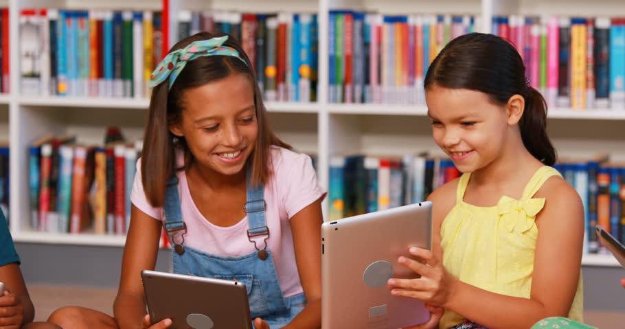 Teacher Passing Out Books In Library In High Quality 4k Format Stock ...