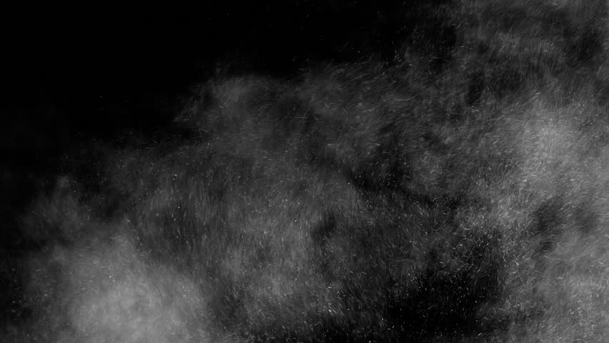 Close Up Of A Dust Explosion Against Black Background Stock Footage ...