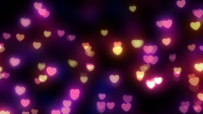 Shining Heart Shapes Loopable Love Background Stock Footage Video ...