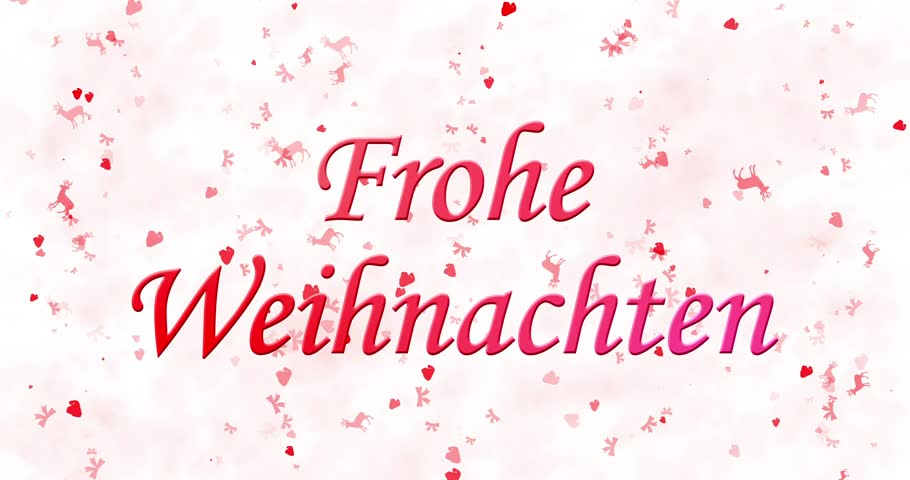 Merry Christmas In German, Frohe Weihnachten Stock Footage Video