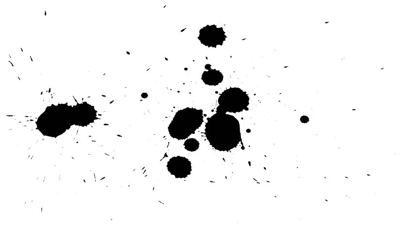 White Sheet Of Paper With Ink Dripping, Formed Blots. Stock Footage ...