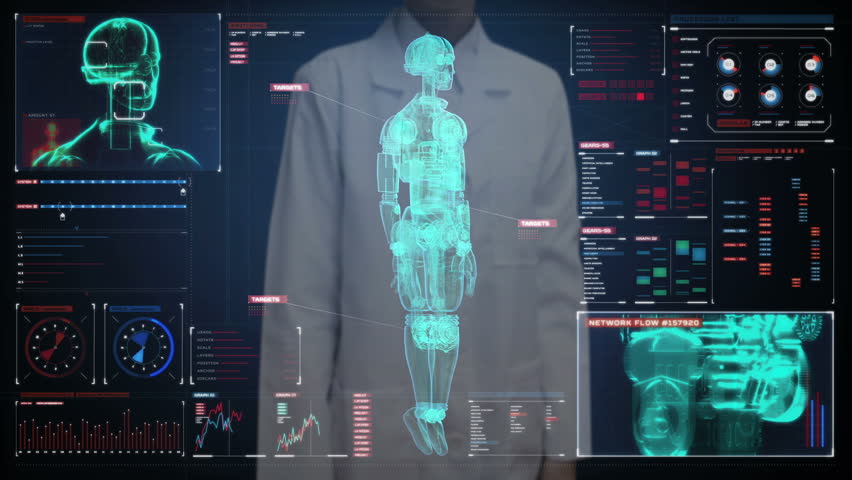 Human Body Scan With Skeleton Stock Footage Video 742651 - Shutterstock