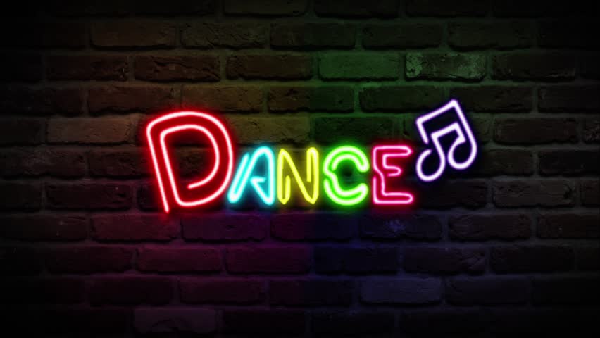 Blue DANCE Neon Sign Stock Footage Video 3894815 - Shutterstock