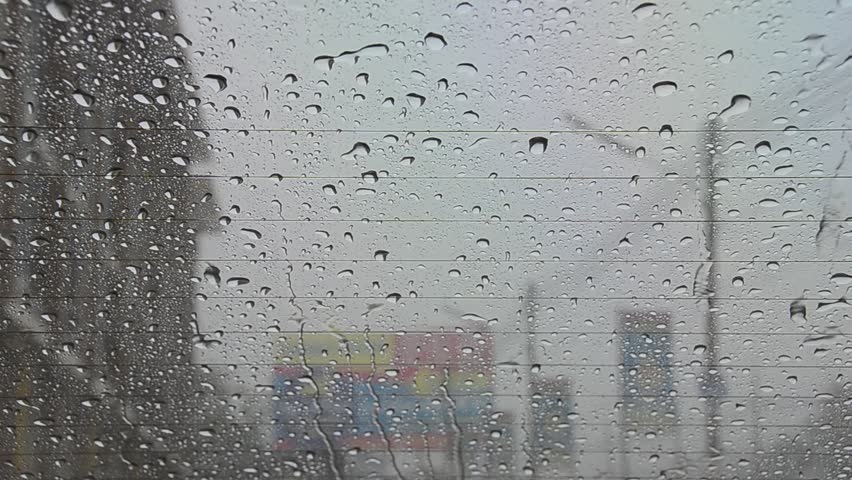 Rain Drops On The Window Glass Stock Footage Video 3690722 - Shutterstock