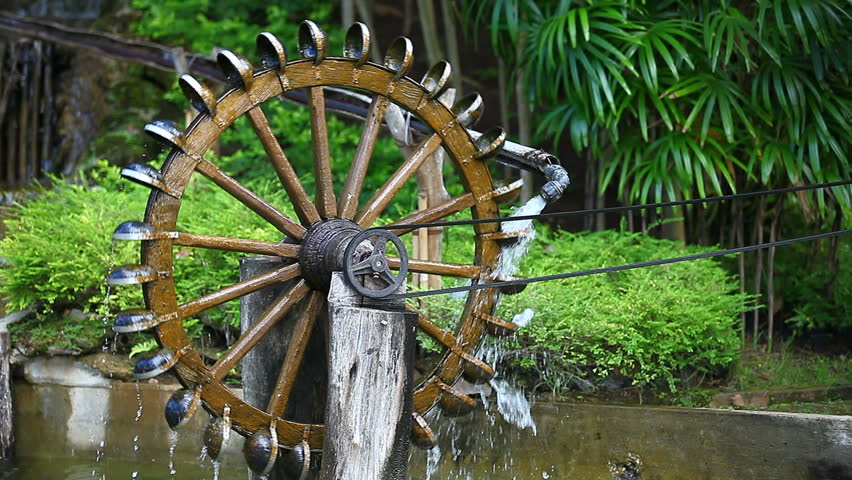 Water Wheel Bryce Canyon Utah. Waterwheel Hub Spinning 