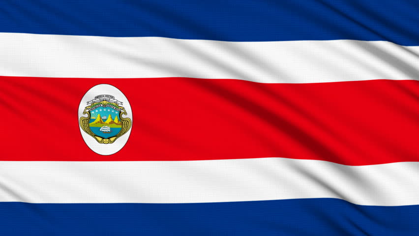 [loopable] Flag Of Costa Rica. Costa Rican Official Flag Gently Waving ...