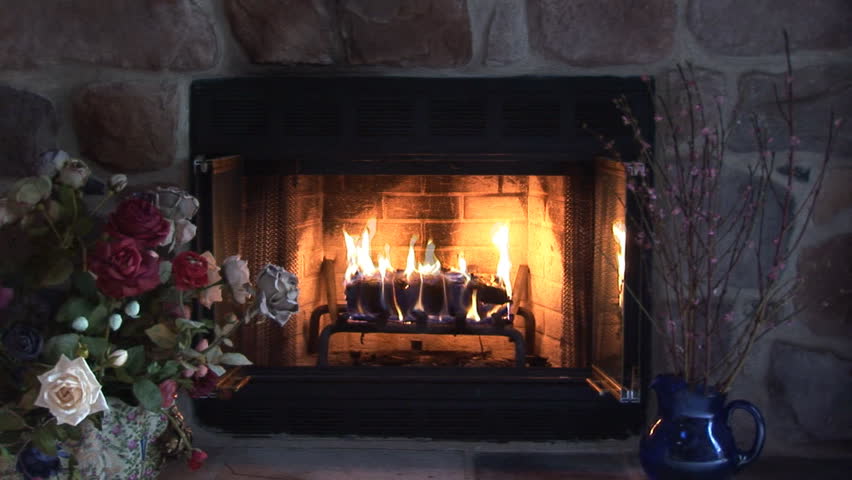 Home Christmas Scene With Tree, Presents And Fireplace ...