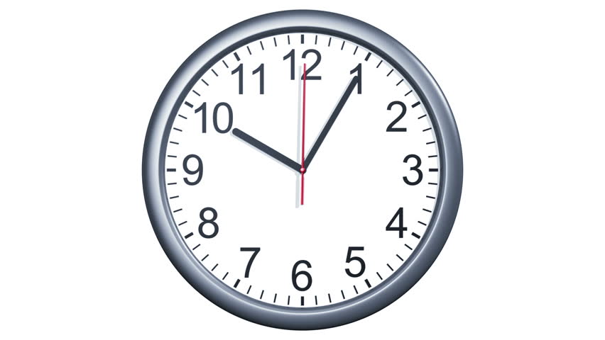Clock Going Backwards From 12 To 11, Concept Of Second Chance Stock ...