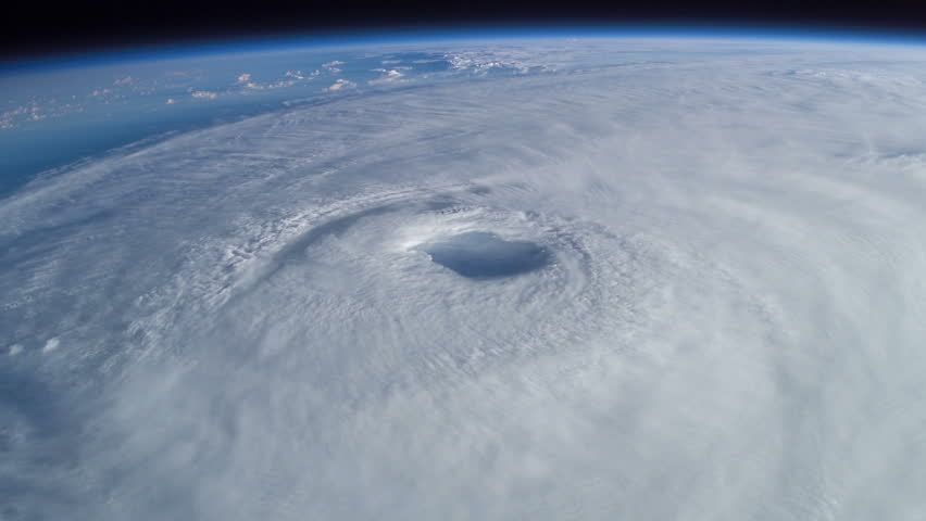 Hurricane Eye Wall - A Dramatic Drop Into A Hurricane (cyclone) Reveals ...