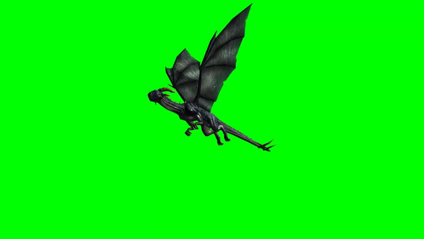 American Eagle In Fly Seperated On Green Screen Stock 