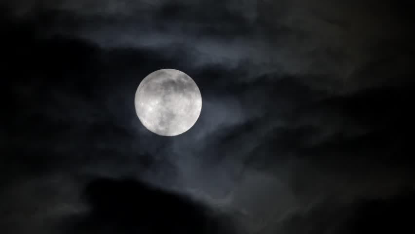 Moon Time Lapse. Moon Light. Mystical Horror Nightmare. Spooky Sky ...