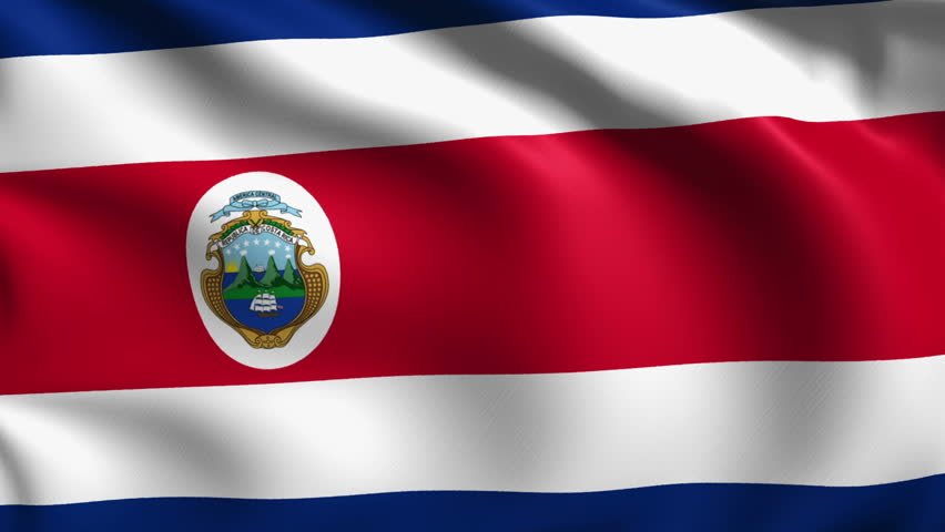 Costa Rican Close Up Waving Flag - HD Loop Stock Footage Video 948187 ...