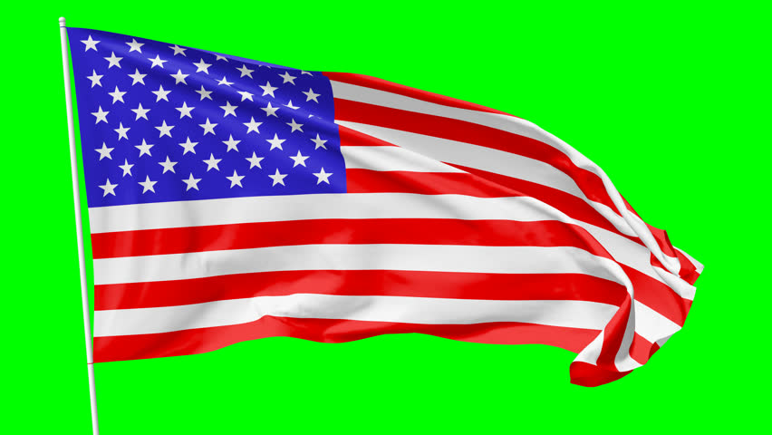 Flag On Green Screen Stock Footage Video - Shutterstock