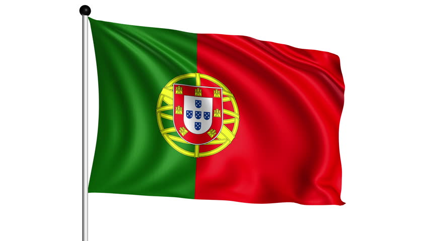 Portugal Flag With Transparent Background Stock Footage Video 19250473 ...