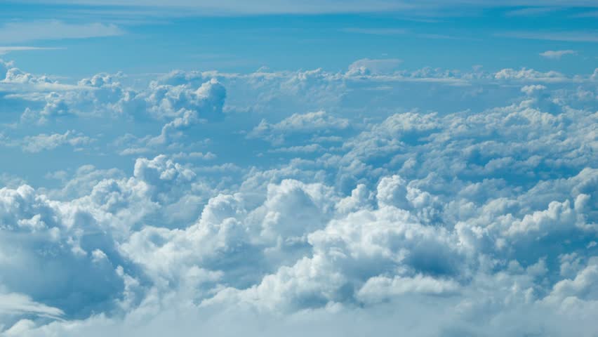 Time Lapse From A Window Of A Plane, View Of Clouds From Above Stock ...