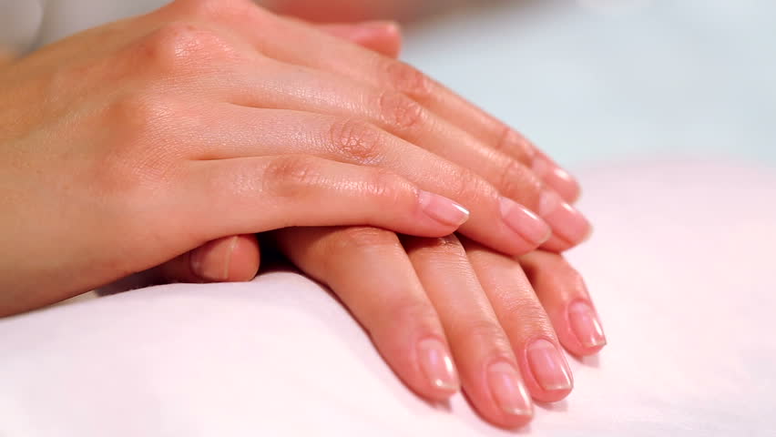 Procedure Hands Massage In The Spa Salon Hand Care In The Beauty Salon Massage The Fingers And