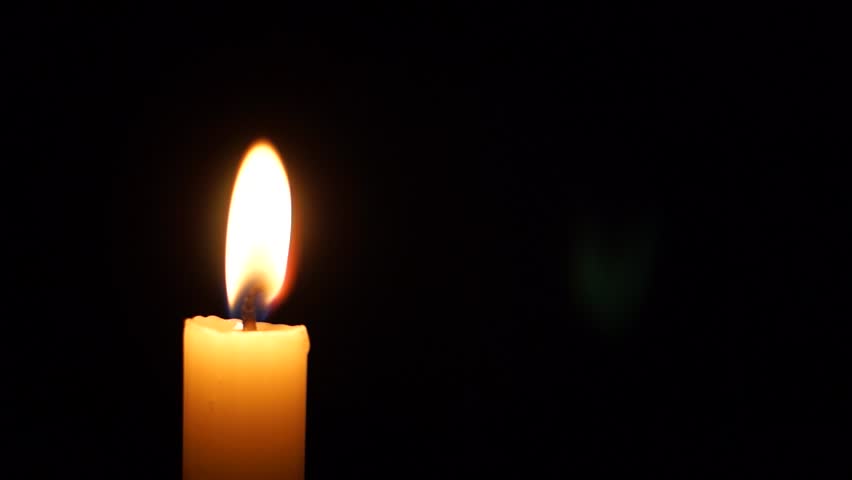 Burning Candle Dies Out - Isolated On Black Background HD Video ...