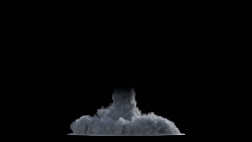 4K Rocket Launch Or Takeoff Smoke And Fire Texture Isolated On Black ...