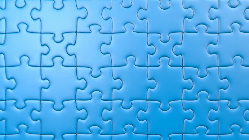 Jigsaw Puzzle. Slowly Turn Background. Stock Footage Video 13670918